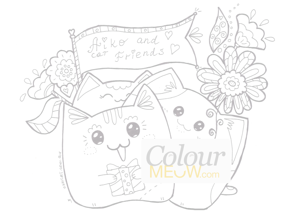 Colour Meow! Cat Colouring Pages for Adults and Kids